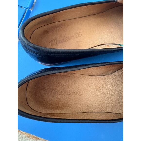 Madewell Black Leather Frances Loafer Flats Size 7 - Picture 9 of 12